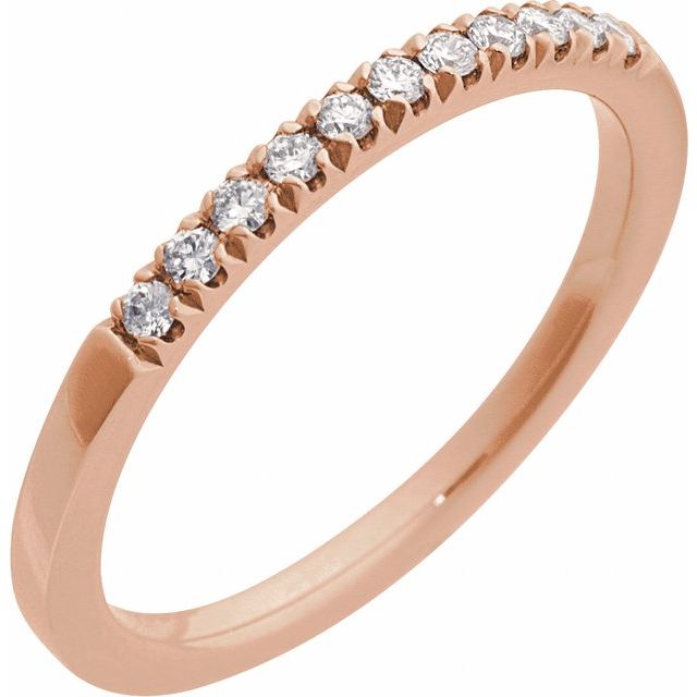 14K Rose 1/6 CTW Natural Diamond Ring