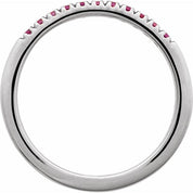 Sterling Silver Lab-Grown Ruby Ring