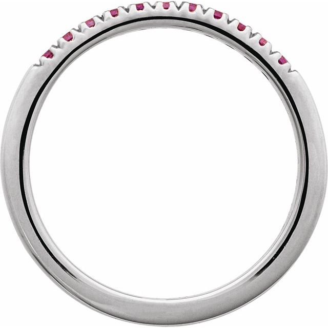 Sterling Silver Lab-Grown Ruby Ring