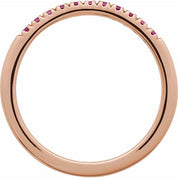 14K Rose Natural Ruby Ring