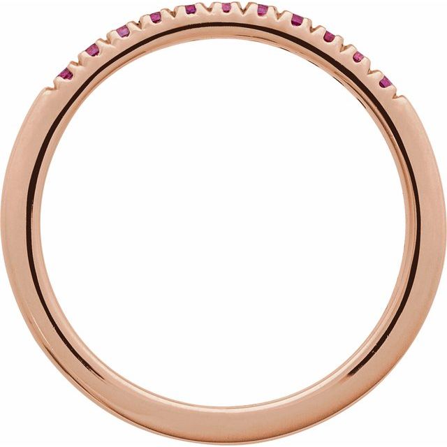 14K Rose Natural Ruby Ring