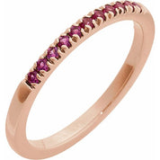 14K Rose Natural Ruby Ring