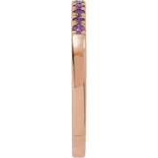 14K Rose Natural Amethyst Ring