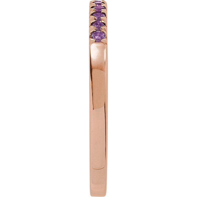 14K Rose Natural Amethyst Ring