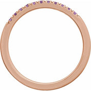 14K Rose Natural Amethyst Ring