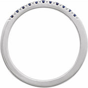 Sterling Silver Lab-Grown Blue Sapphire Ring