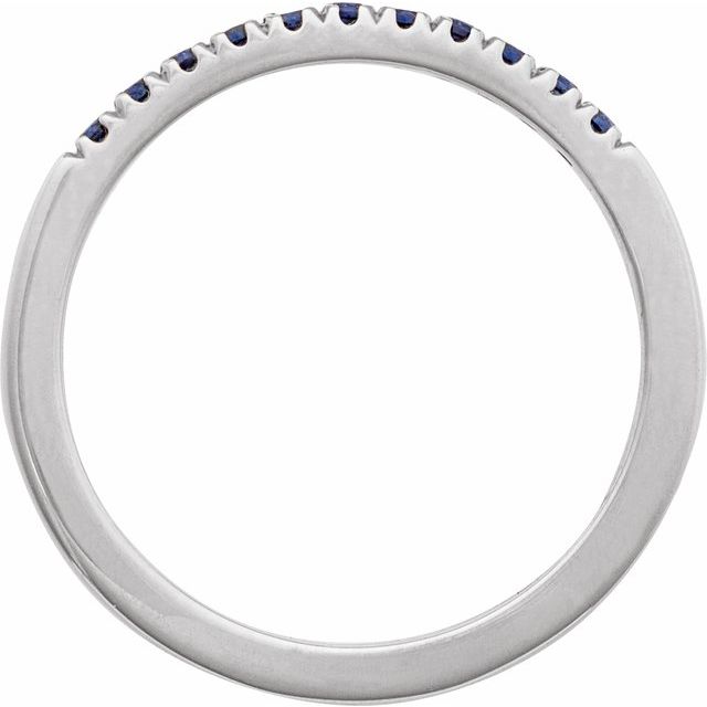 Sterling Silver Lab-Grown Blue Sapphire Ring
