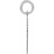 14K White Initial P Pendant