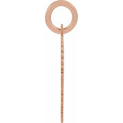 14K Rose Initial K Pendant