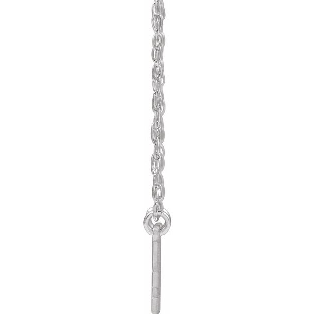 10K Natural Diamond Number Necklace 16-18" in Yellow and White Gold