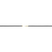 14K Yellow 3 mm Black Rubber 18" Cord Necklace