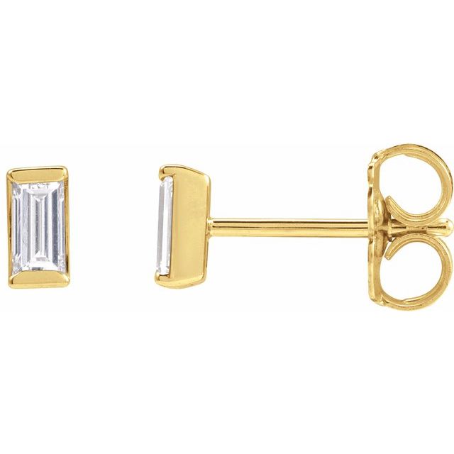 14K Yellow 1/4 CTW Natural Diamond Stud Earrings
