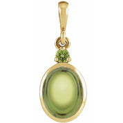 14K Yellow 5x3 mm Natural Peridot Pendant