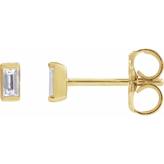 14K Yellow 1/8 CTW Natural Diamond Stud Earrings