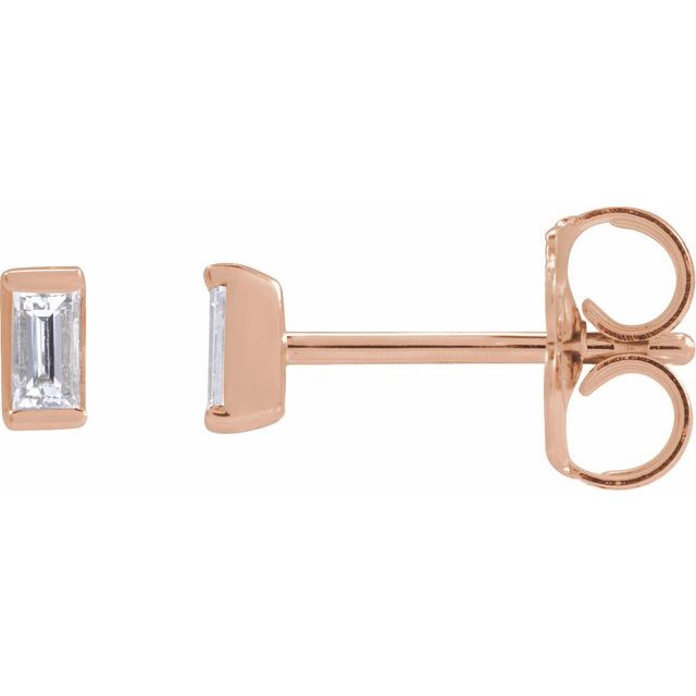 14K Rose 1/8 CTW Natural Diamond Stud Earrings