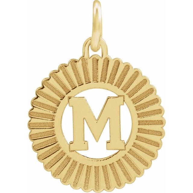 10K Yellow Gold Initial Pendant Necklace – Personalized Alphabet Jewelry Charm
