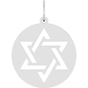 Platinum Star of David Pendant