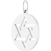 Platinum Star of David Pendant