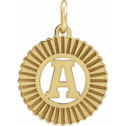 14K Rose Initial X Pendant