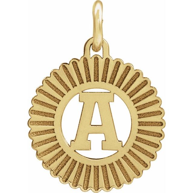 14K Rose Initial X Pendant