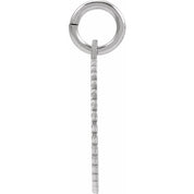 14K White Initial Q Pendant
