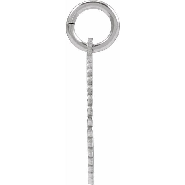 14K White Initial Q Pendant