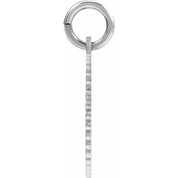 14K White Initial Y Pendant