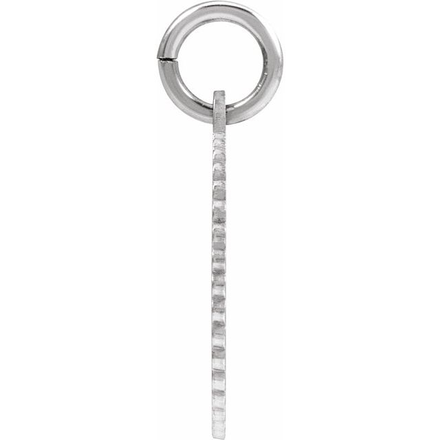 14K White Initial Y Pendant