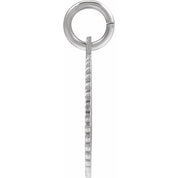 14K White Initial Z Pendant