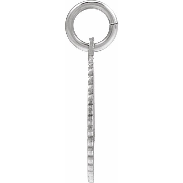 14K White Initial Z Pendant