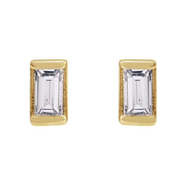 14K Yellow .05 CTW Natural Diamond Stud Earrings