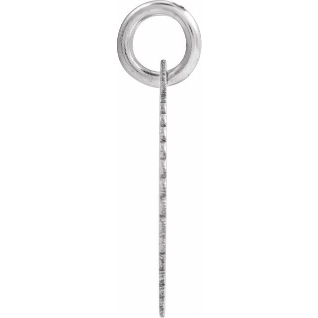 14K White Initial M Pendant