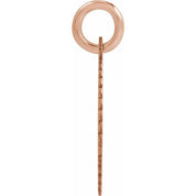 14K Rose Initial M Pendant