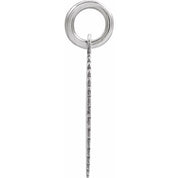 14K White Initial N Pendant