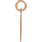 14K Rose Initial N Pendant
