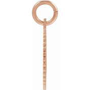 14K Rose Initial Z Pendant