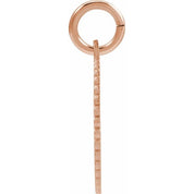 14K Rose Initial U Pendant