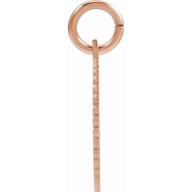 14K Rose Initial U Pendant