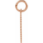 14K Rose Initial Q Pendant