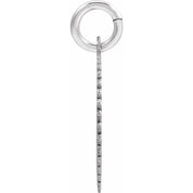 14K White Initial I Pendant