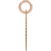 14K Rose Initial I Pendant