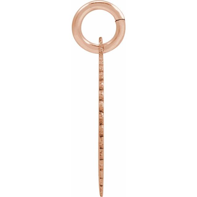 14K Rose Initial I Pendant