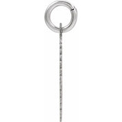 14K White Initial F Pendant