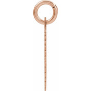 14K Rose Initial F Pendant