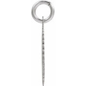 14K White Initial C Pendant