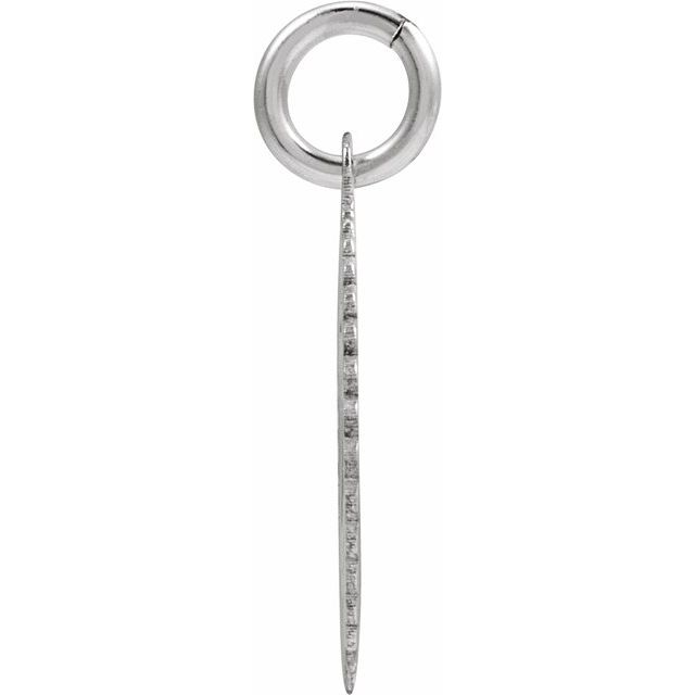 14K White Initial C Pendant