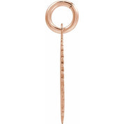 14K Rose Initial C Pendant