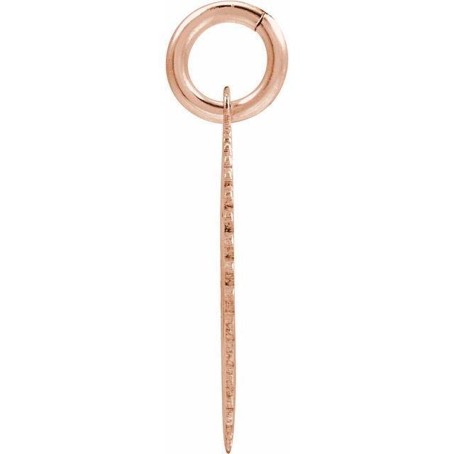 14K Rose Initial C Pendant