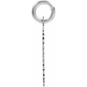 14K White Initial A Pendant
