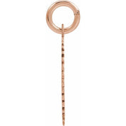 14K Rose Initial A Pendant